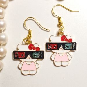 💕 925 earrings Movie hello kitty